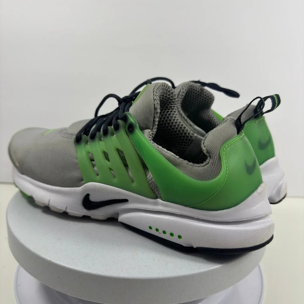 Nike Air Presto Boys  Grey Lime Green Low Top Athletic Sneakers Running Shoes 7Y - Picture 9 of 16